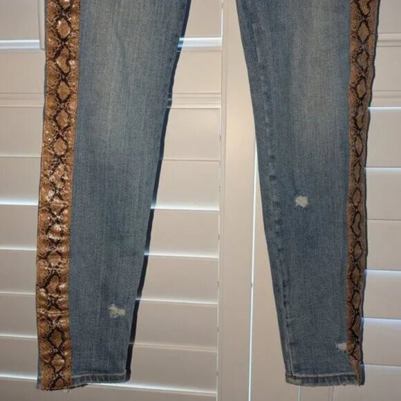 *3 FOR $9* [BLANKNYC] The Bond Skinny Jean Faux Snakeskin Ms. Brightside Ankle - Picture 3 of 3